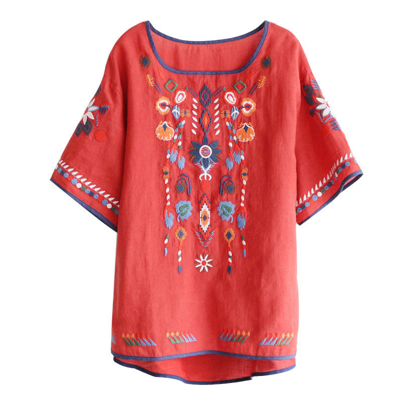 Elisa | Embroidered Loose Ethnic Blouse