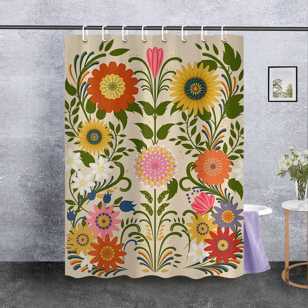 Maite | Mexican Shower Art Curtain - Style 2 / Size 1 - AMVIM