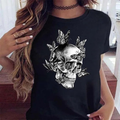 Silvia | Skull Tshirt - Black / Style 4 / S - AMVIM