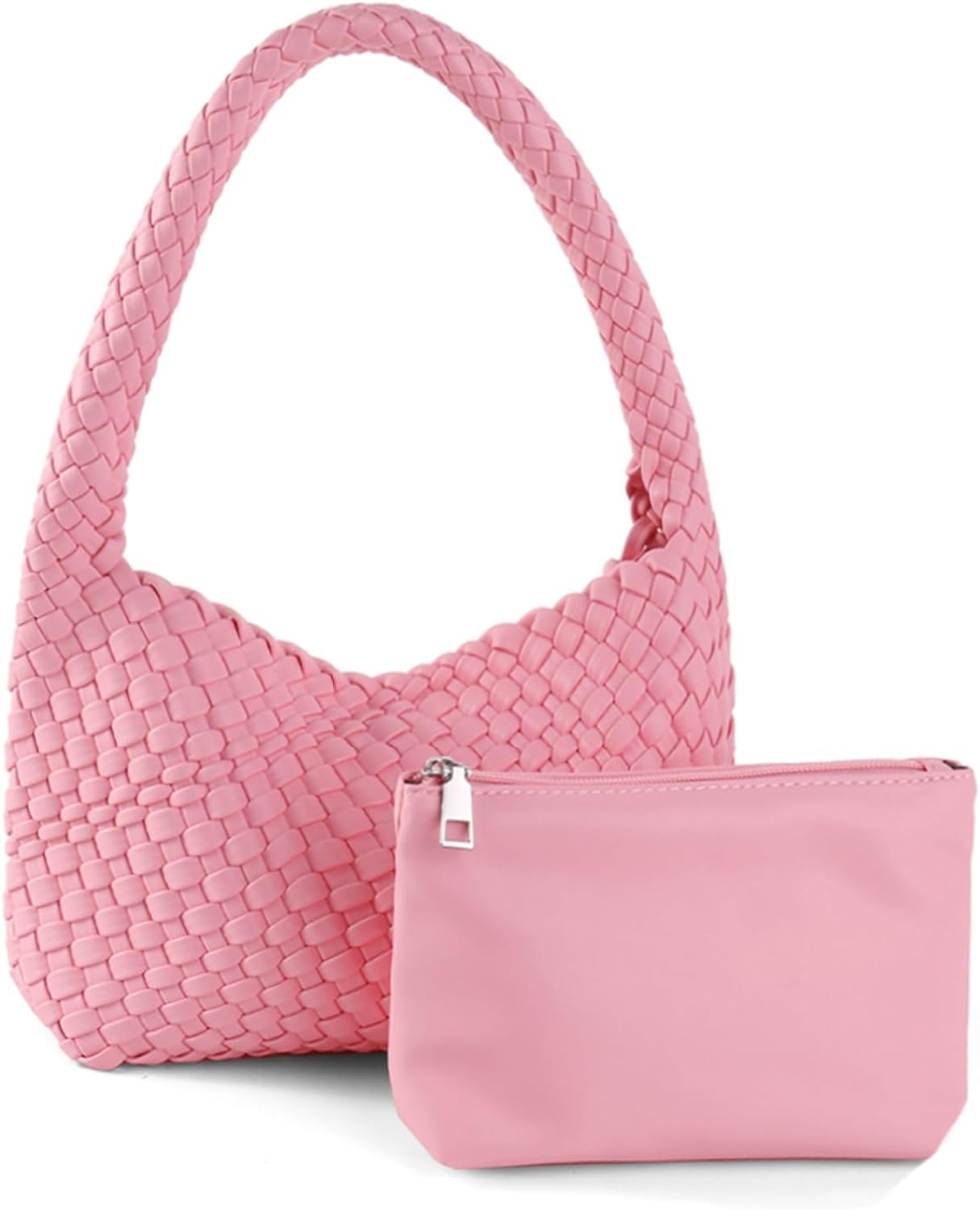 Soledad | Soft Woven Leather Tote - Light Pink / Small - AMVIM