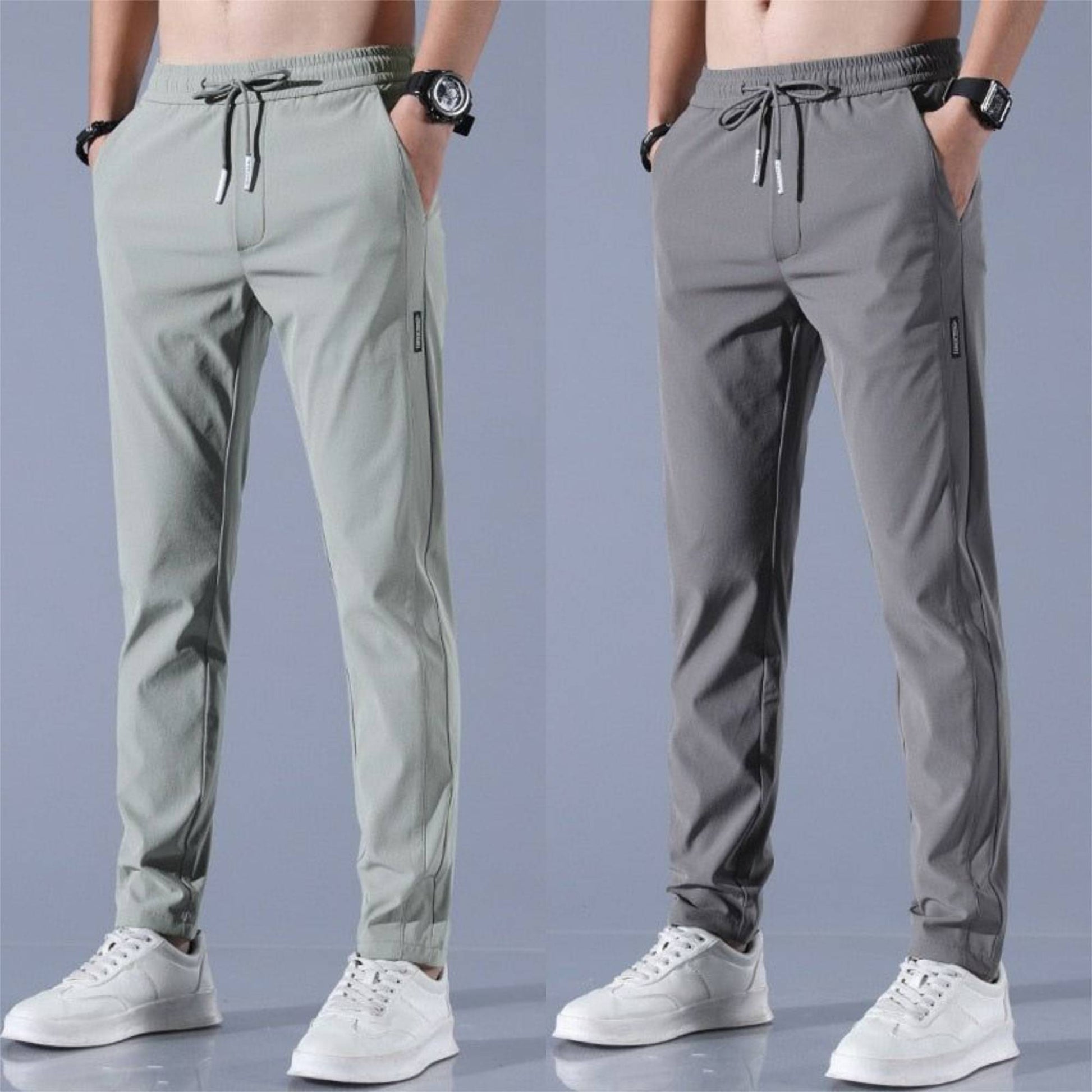 Stefan | SpeedDry Flexible Pants (1+1 FREE) - Green / Dark Gray / L - AMVIM