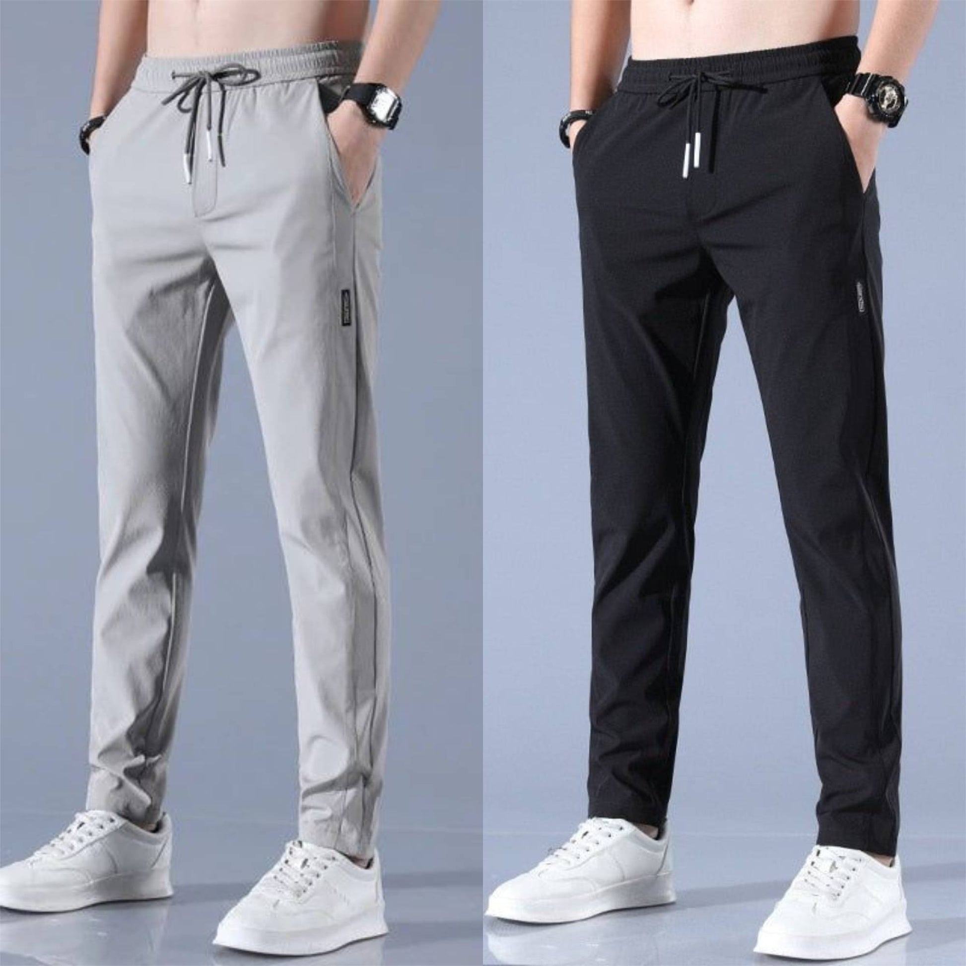 Stefan | SpeedDry Flexible Pants (1+1 FREE) - Gray / Black / L - AMVIM