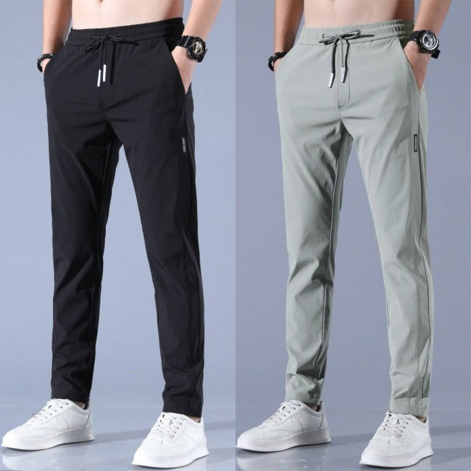 Stefan | SpeedDry Flexible Pants (1+1 FREE) - Black / Green / L - AMVIM