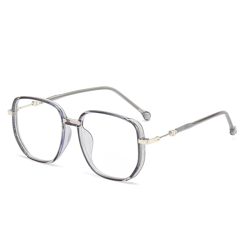 Pearl | Draagbaar zicht: Stijlvolle anti-blauw licht leesbril - Grijs / +1.00 | 40-45 jaar - AMVIM