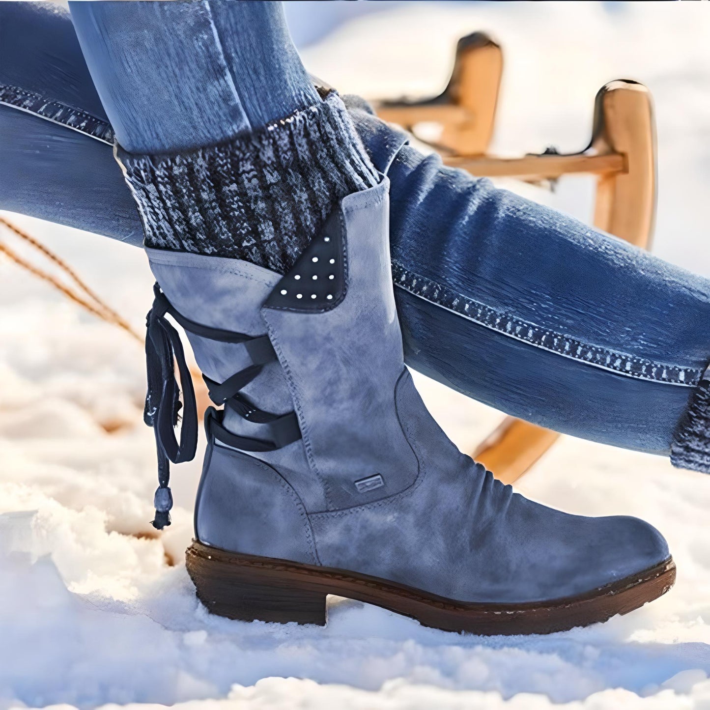 Wallace | Warm Lace Up Snow Boots