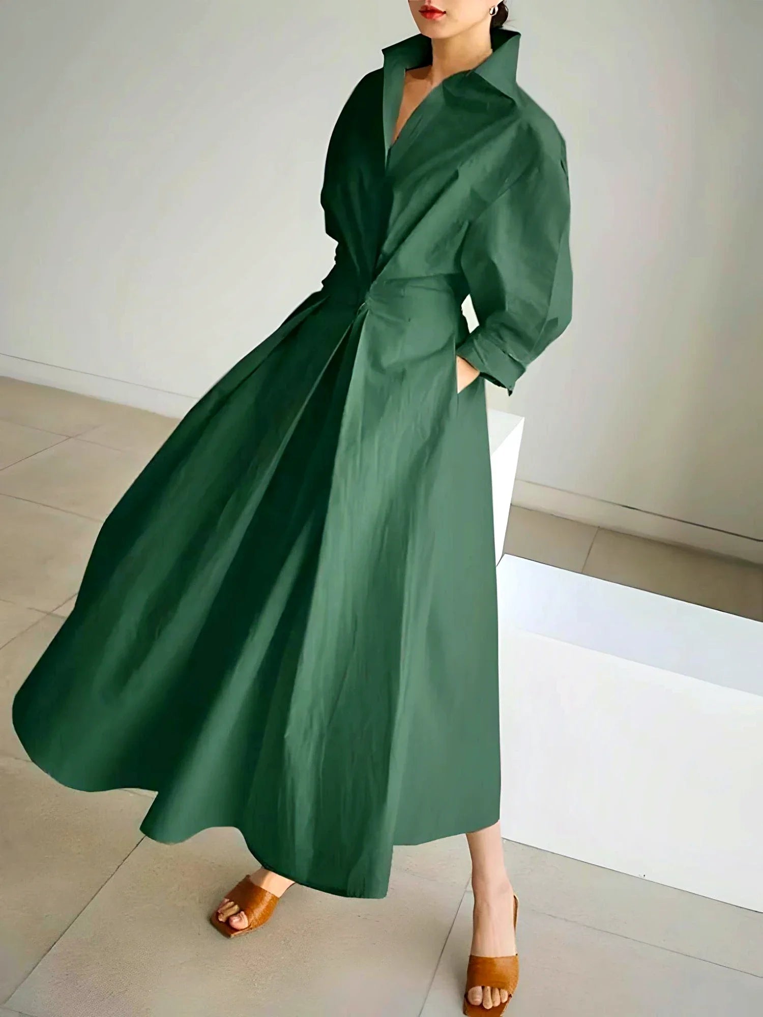 Catalina | Chic Sophisticated Maxi Dress - Green / S - AMVIM