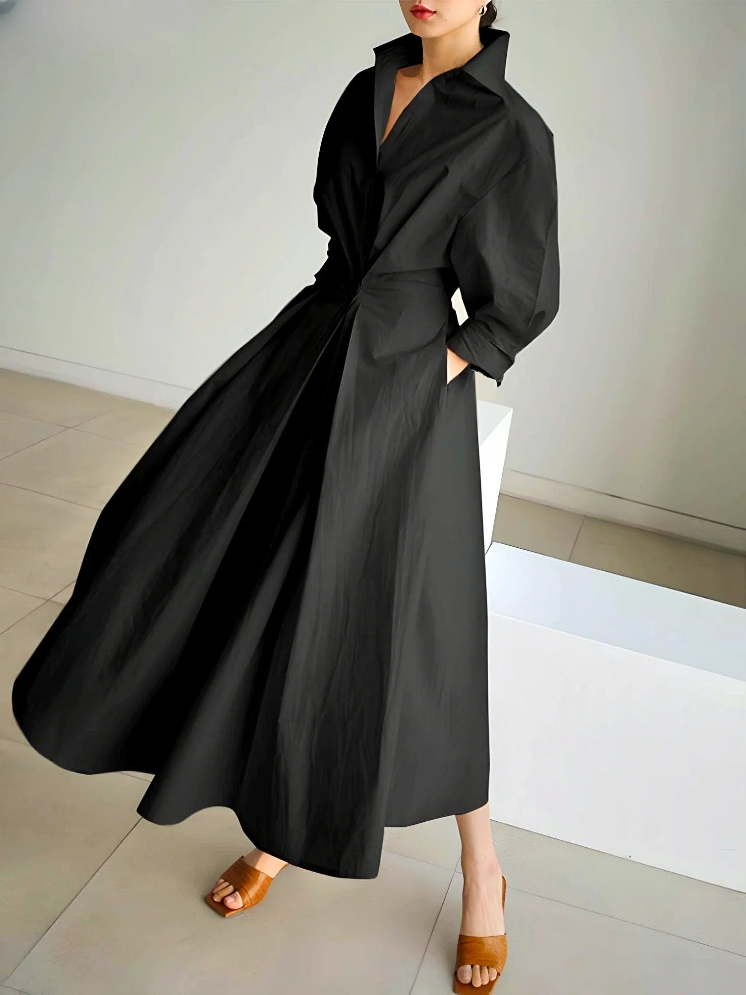 Catalina | Chic Sophisticated Maxi Dress - Black / S - AMVIM