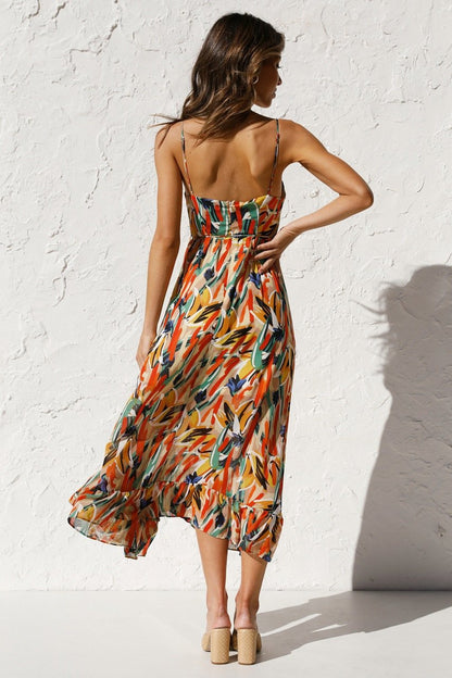 Corinne | Colorful Midi Dress