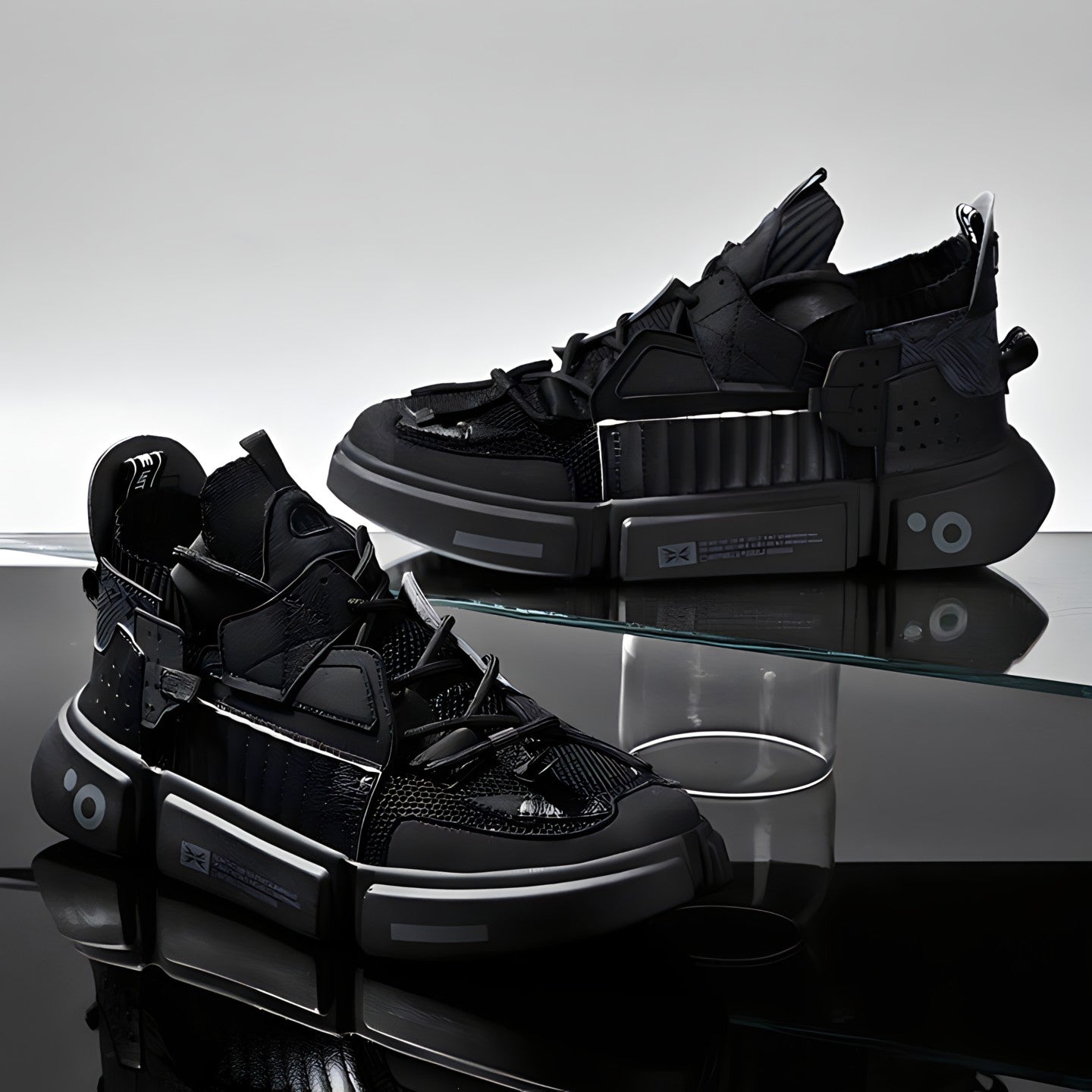 Caden | Colorful Streetwear Sneakers - Black / 36 - AMVIM
