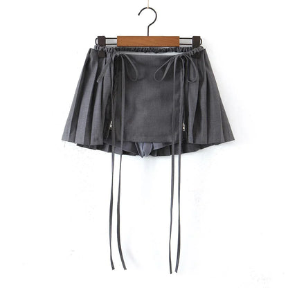 Maddie | Drawstring Mini Skirt - AMVIM