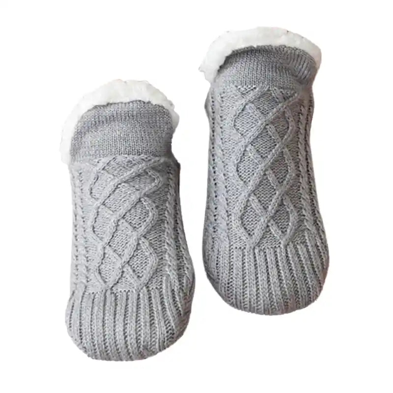 Non-slip Thermal Socks Gray