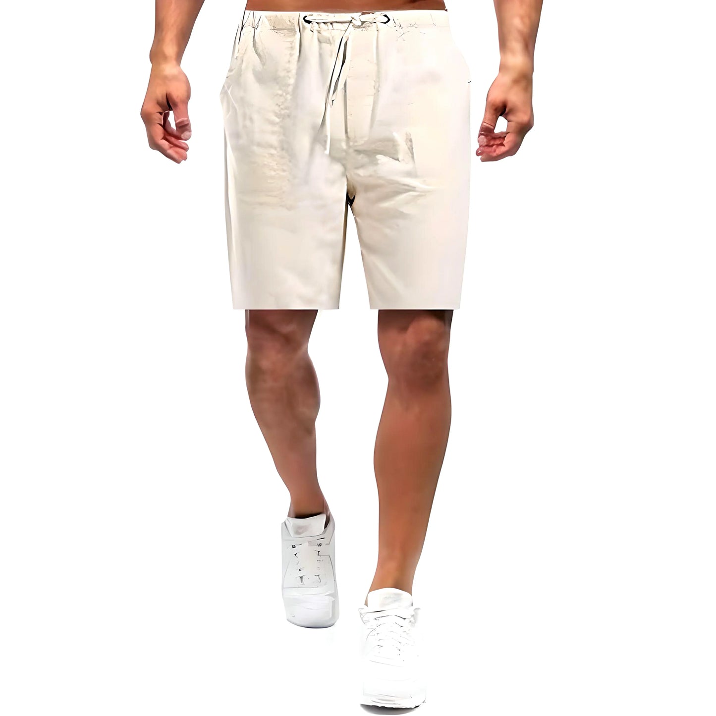 Charles | Casual Linen Shorts - Khaki / M - AMVIM