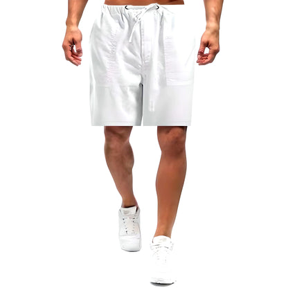 Charles | Casual Linen Shorts - White / M - AMVIM
