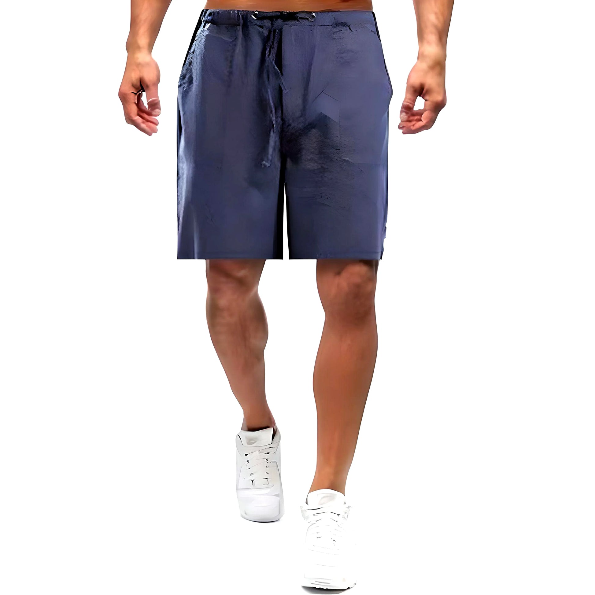 Charles | Casual Linen Shorts - Blue / M - AMVIM
