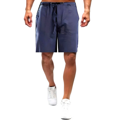 Charles | Casual Linen Shorts - Blue / M - AMVIM