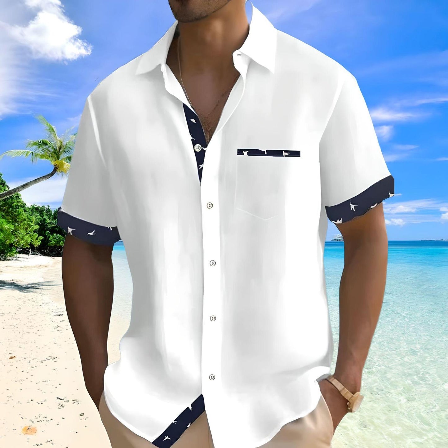 Simon | Stylish summer shirt - White / S - AMVIM