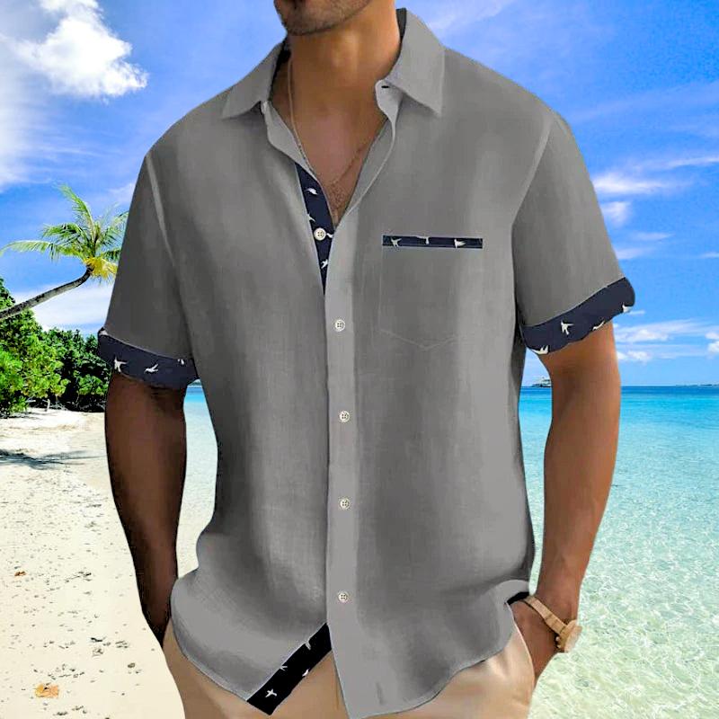 Simon | Stylish summer shirt - Gray / S - AMVIM