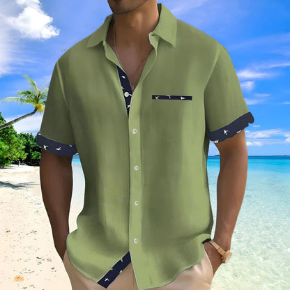 Simon | Stylish summer shirt - Green / S - AMVIM