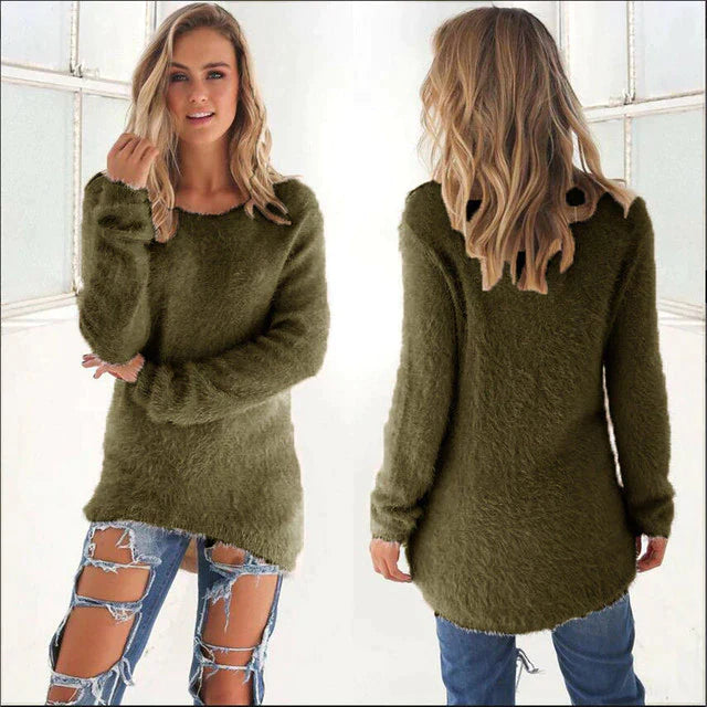 Autumn | Comfortable Warm Sweaters - Army green / S - AMVIM
