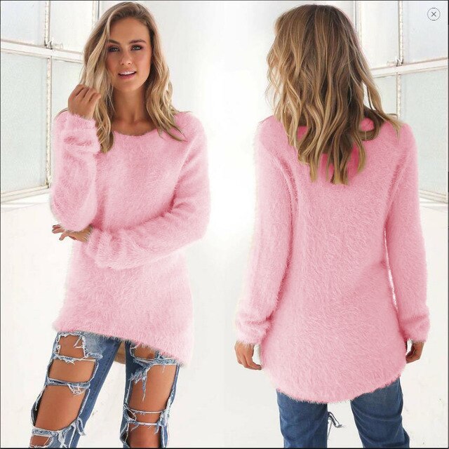 Autumn | Comfortable Warm Sweaters - Light Pink / S - AMVIM