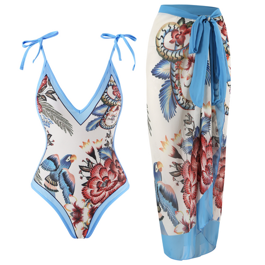 Sophia | Sophisticated Swimwear Set - Blue / S - AMVIM