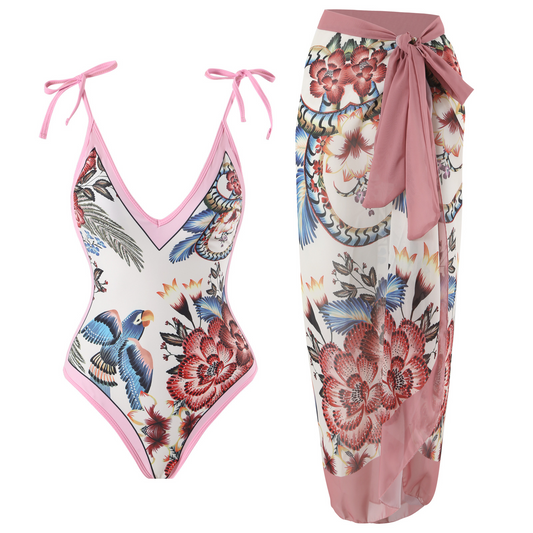 Sophia | Sophisticated Swimwear Set - Pink / S - AMVIM
