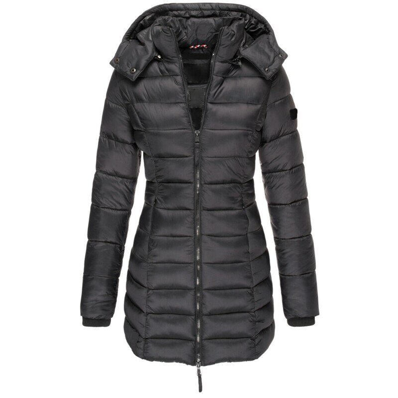 Wynter | Women Thick Warm Jacket - Black / S - AMVIM